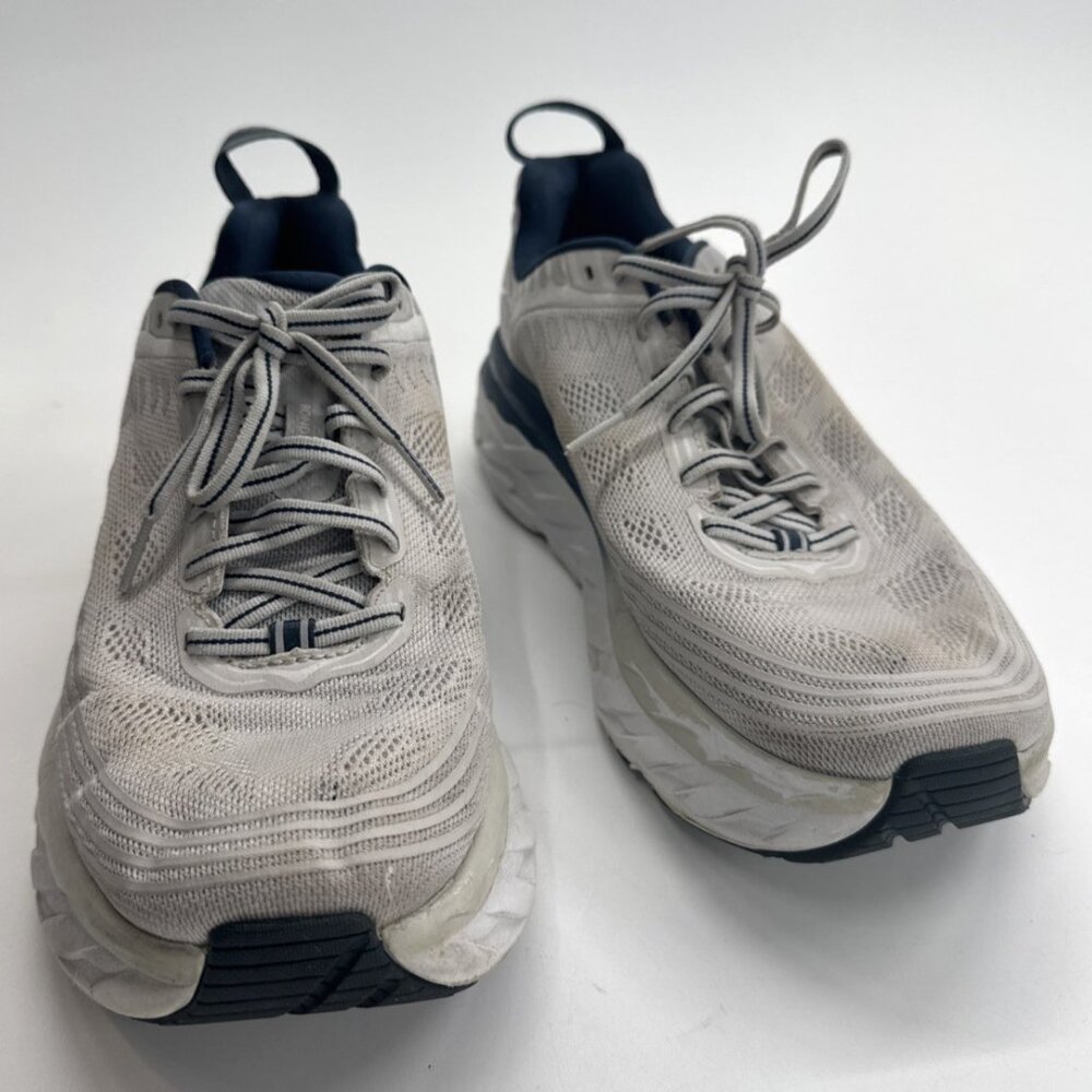 Hoka One One Bondi 6 Women's Shoes Size 9 D Running Athletic Sneakers Gray Blue - Picture 2 of 10